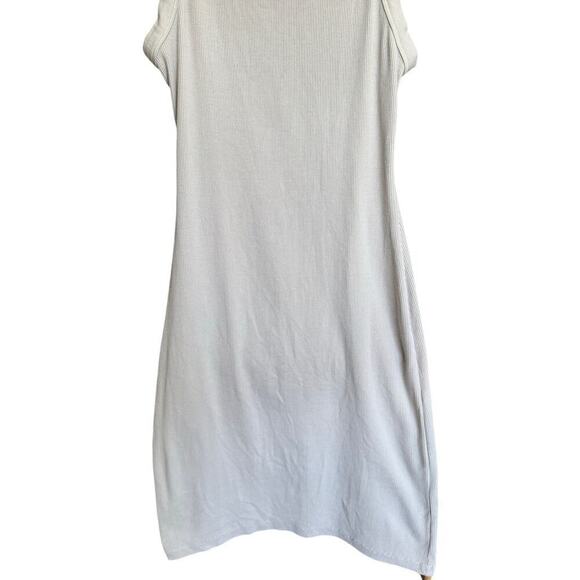 Skims Tank Mini Dress Ribbed Knit Sleeveless Scoop Neckline Beige Size Small - Picture 5 of 11